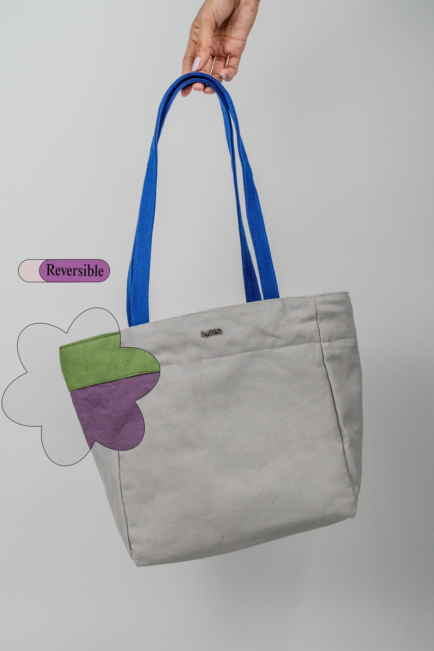 Onigiri Flip - Reversible (Grey/Royal Blue/Purple)