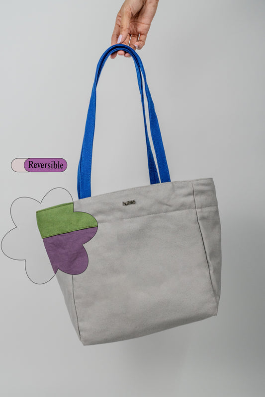 Onigiri Flip - Reversible (Grey/Royal Blue/Purple)